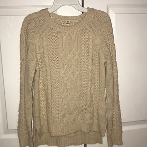 PINK Republic cream braided sweater